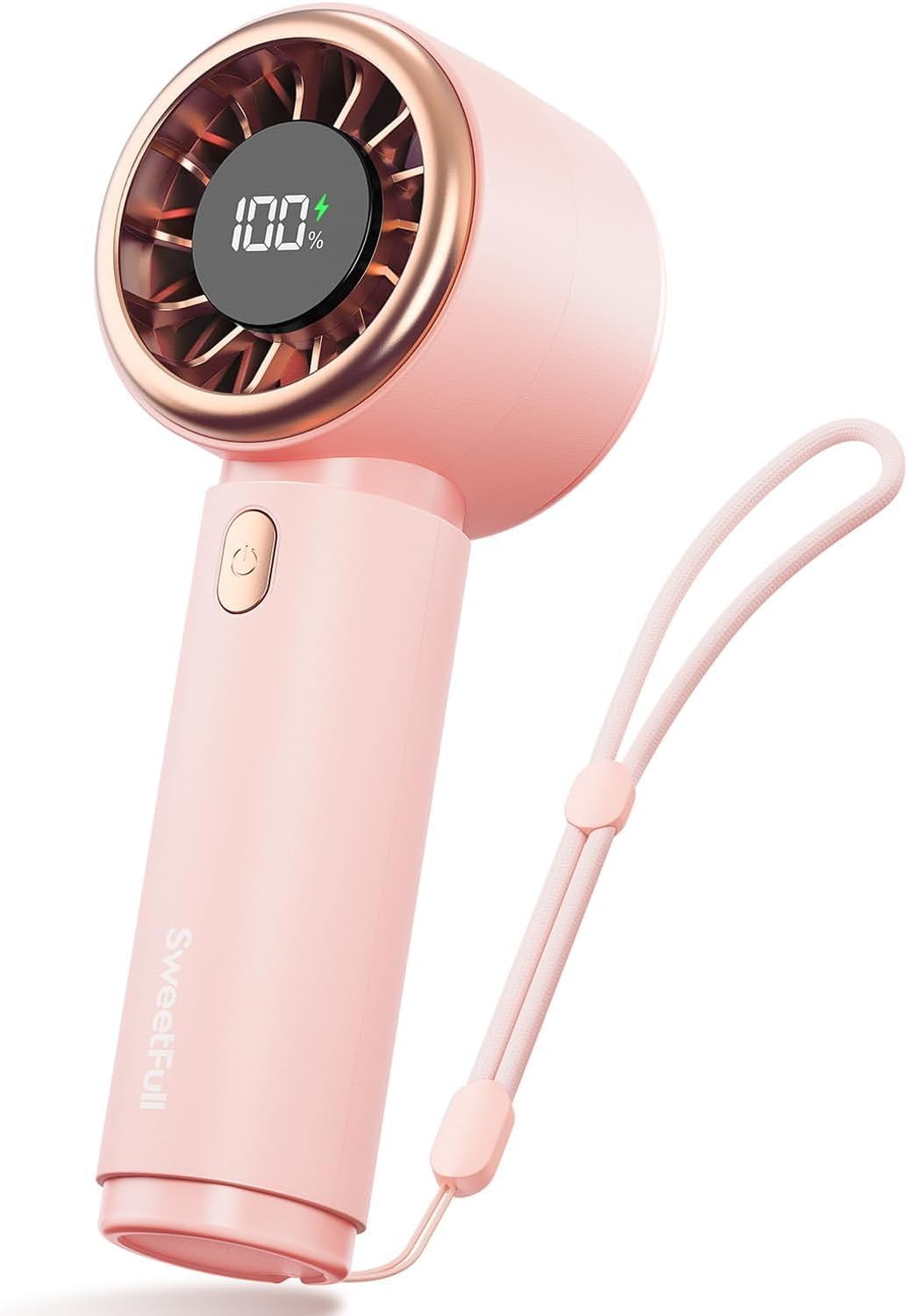 SWEETFULL Portable Handheld Fan. Mini Rechargeable Personal Hand Fan | Strong Airflow. Pocket-Sized. Up to 12H. 5 Speeds. Quiet Cooling Travel Essentials. Cute Gifts for Women. Girls. Lash. Makeup