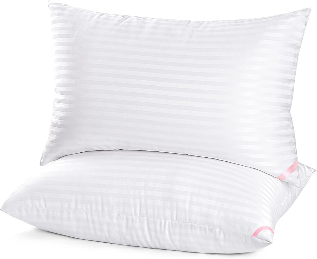 EIUE Hotel Collection Bed Pillows for Sleeping 2 Pack Queen Size .Pillows for Side and Back Sleepers.Super Soft Down Alternative Microfiber Filled Pillows.20 x 30 Inches