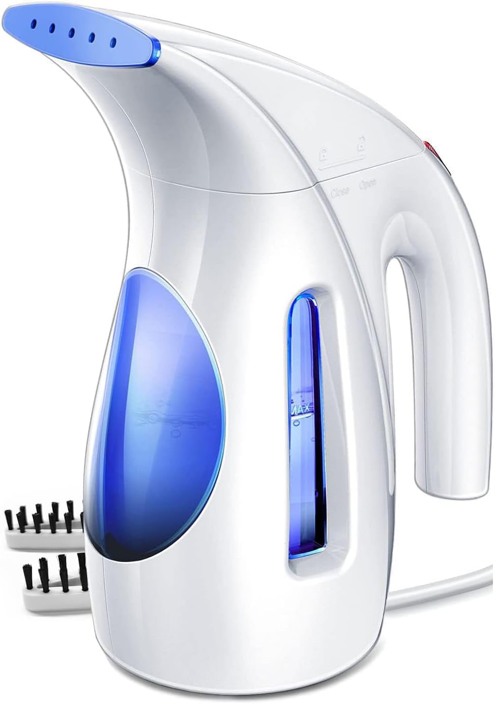 HiLIFE Steamer for Clothes. Portable Handheld Clothing Steamer. 240ml Big Capacity. 700W. Strong Power. Fabric Quick Wrinkle Remover with Brush for Home. Office(ONLY 120V) -Blue