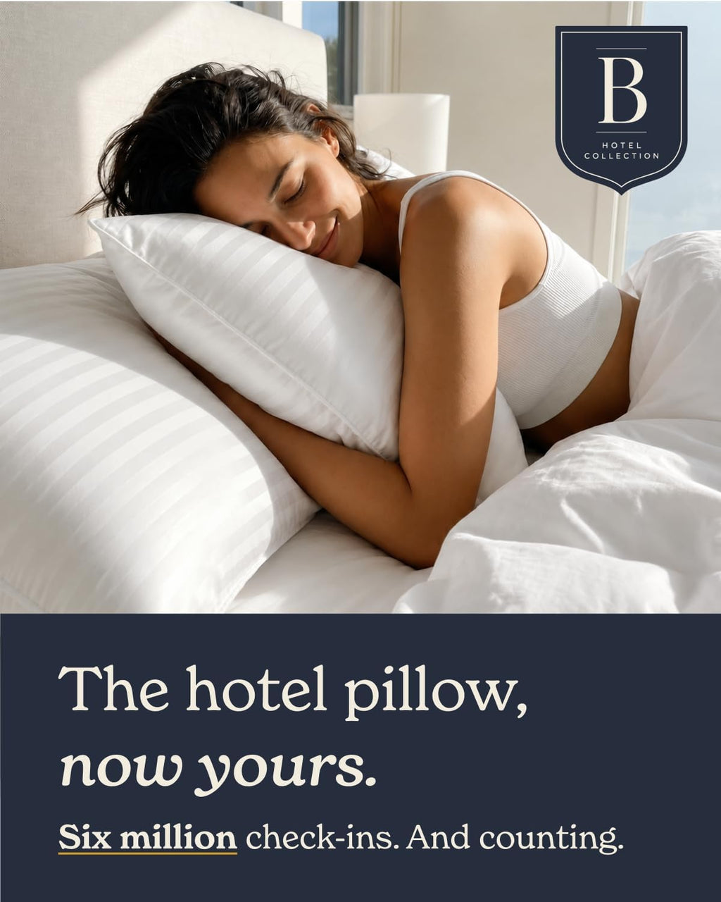 Beckham Hotel Collection Bed Pillows Standard/Queen Size Set of 2 | Original Soft Down Alternative Pillow for Sleeping. Soft Support for Back. Stomach or Side Sleepers