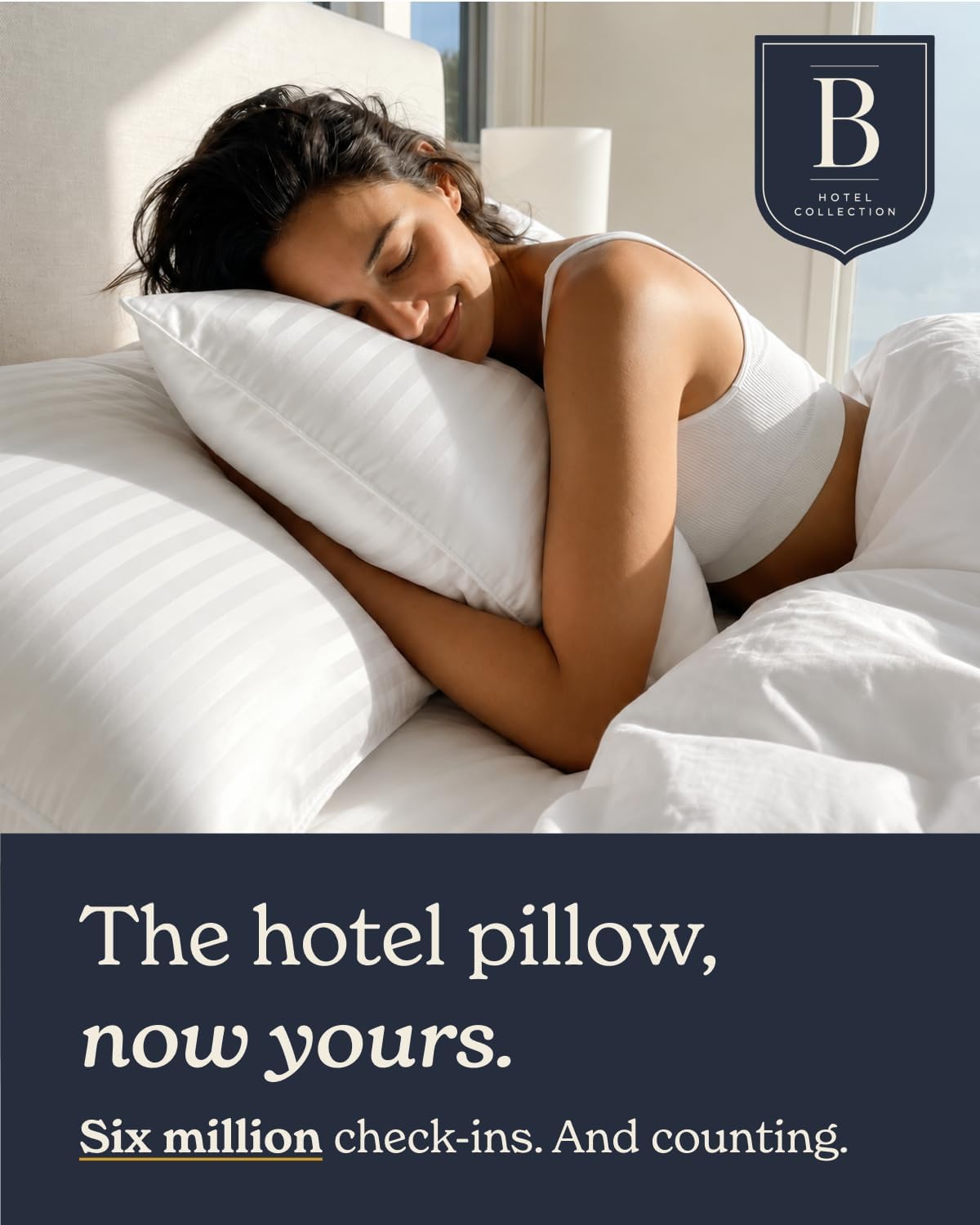 Beckham Hotel Collection Bed Pillows Standard/Queen Size Set of 2 | Original Soft Down Alternative Pillow for Sleeping. Soft Support for Back. Stomach or Side Sleepers