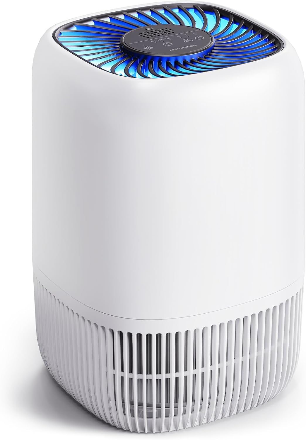 VOOPNU Air Purifiers for Home. High Efficiency Filter Up to 1076 Ft². White | for Pet Hair. Odors. Pollen. Smoke. Compact Air Cleaner with 3 Speeds. Timer. Aroma 22 dB Quiet 360°Intake. DH-JH12