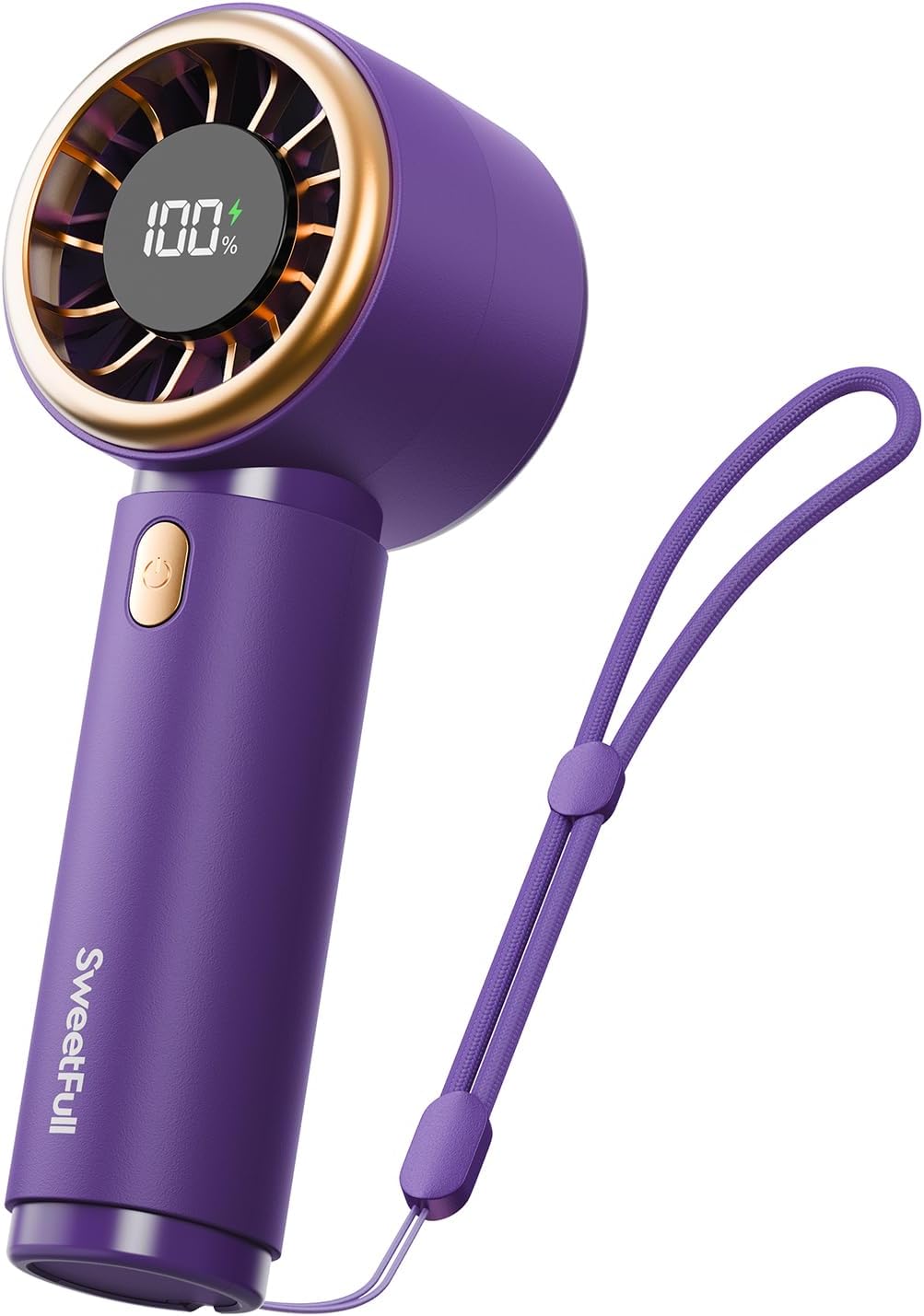 SWEETFULL Portable Handheld Fan. Mini Rechargeable Personal Hand Fan | Strong Airflow. Pocket-Sized. Up to 12H. 5 Speeds. Quiet Cooling Travel Essentials. Cute Gifts for Women. Girls. Lash. Makeup