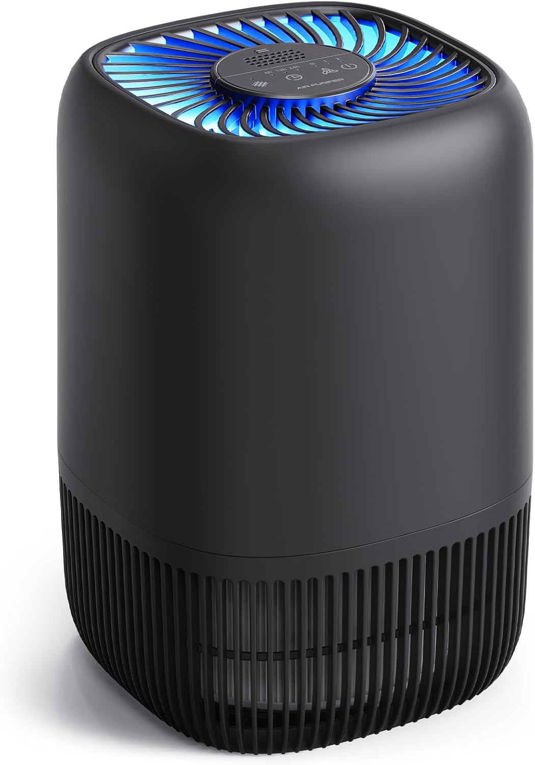 VOOPNU Air Purifiers for Home. High Efficiency Filter Up to 1076 Ft². White | for Pet Hair. Odors. Pollen. Smoke. Compact Air Cleaner with 3 Speeds. Timer. Aroma 22 dB Quiet 360°Intake. DH-JH12