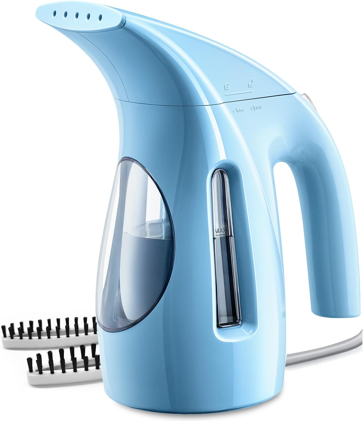 HiLIFE Steamer for Clothes. Portable Handheld Clothing Steamer. 240ml Big Capacity. 700W. Strong Power. Fabric Quick Wrinkle Remover with Brush for Home. Office(ONLY 120V) -Blue