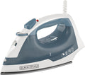 BLACK+DECKER Steam Iron for Clothes with Auto Shutoff & TrueGlide Soleplate | 1200W steam iron with nonstick soleplate. compact. spray mist. comfort grip and auto shutoff for easy wrinkle removal.