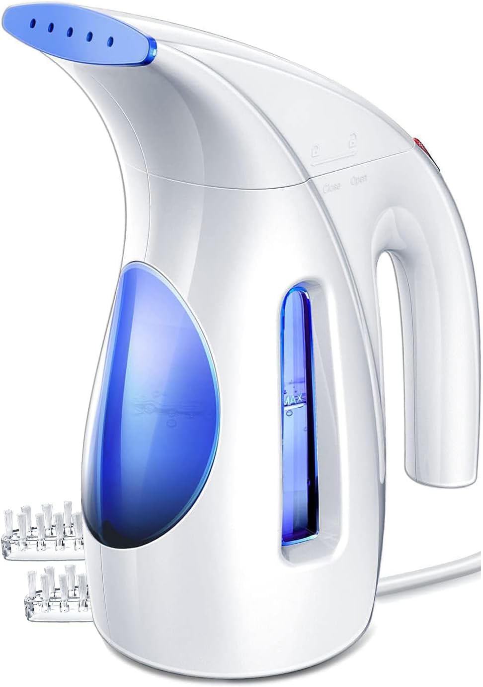 HiLIFE Steamer for Clothes. Portable Handheld Clothing Steamer. 240ml Big Capacity. 700W. Strong Power. Fabric Quick Wrinkle Remover with Brush for Home. Office(ONLY 120V) -Blue