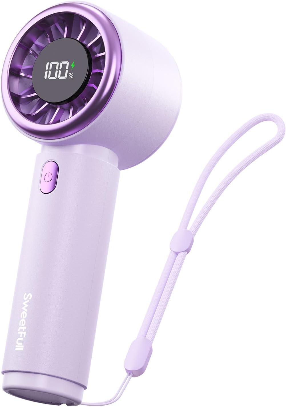 SWEETFULL Portable Handheld Fan. Mini Rechargeable Personal Hand Fan | Strong Airflow. Pocket-Sized. Up to 12H. 5 Speeds. Quiet Cooling Travel Essentials. Cute Gifts for Women. Girls. Lash. Makeup