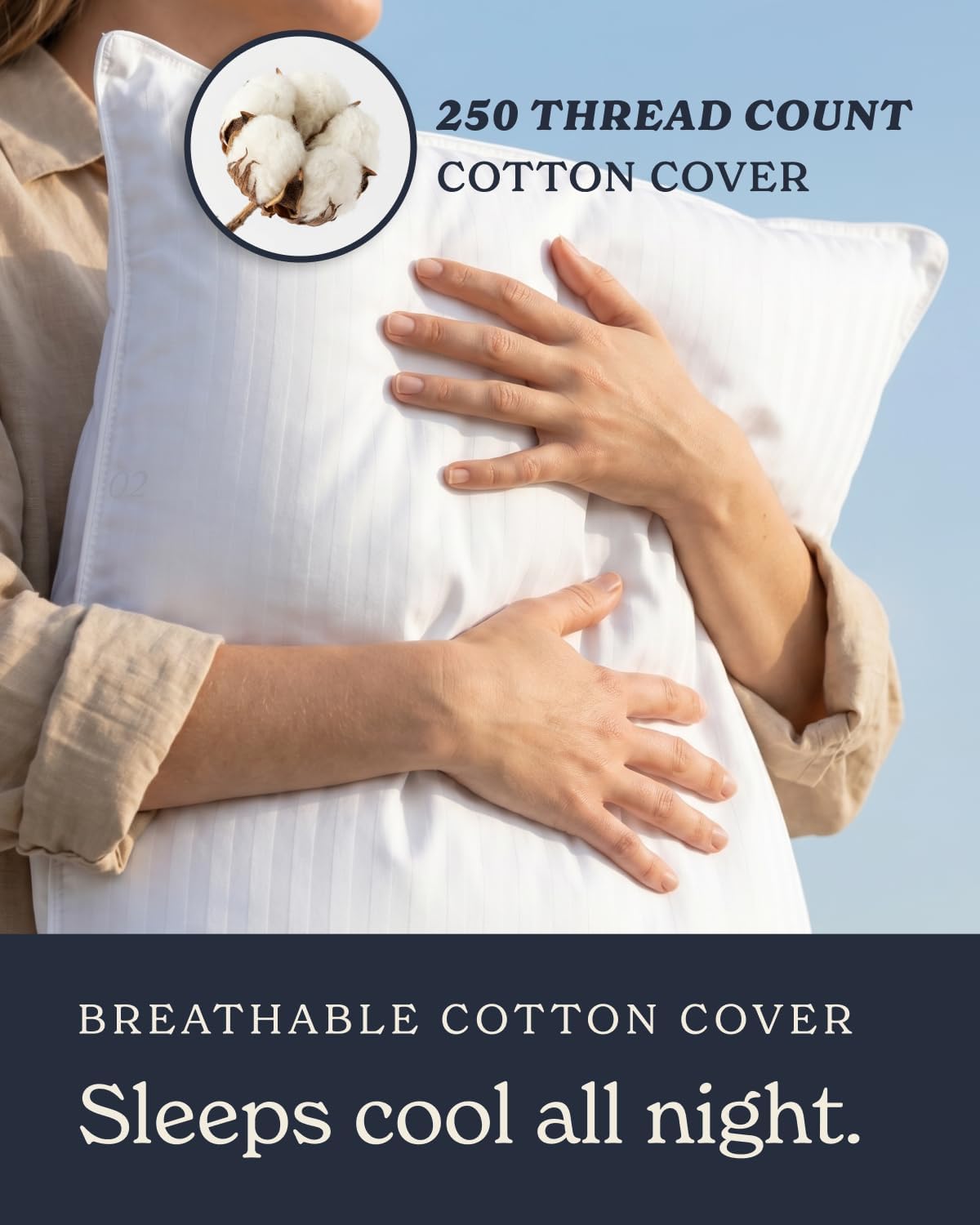 Beckham Hotel Collection Bed Pillows Standard/Queen Size Set of 2 | Original Soft Down Alternative Pillow for Sleeping. Soft Support for Back. Stomach or Side Sleepers