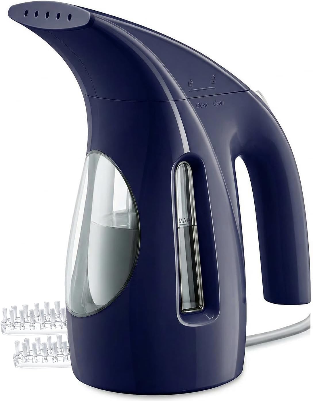 HiLIFE Steamer for Clothes. Portable Handheld Clothing Steamer. 240ml Big Capacity. 700W. Strong Power. Fabric Quick Wrinkle Remover with Brush for Home. Office(ONLY 120V) -Blue