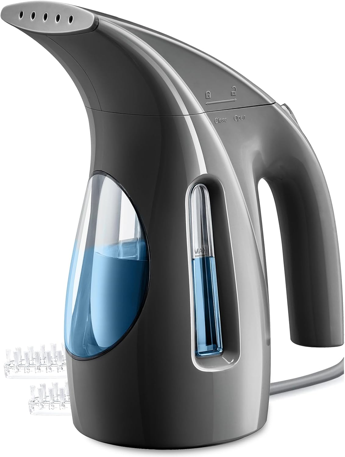 HiLIFE Steamer for Clothes. Portable Handheld Clothing Steamer. 240ml Big Capacity. 700W. Strong Power. Fabric Quick Wrinkle Remover with Brush for Home. Office(ONLY 120V) -Blue