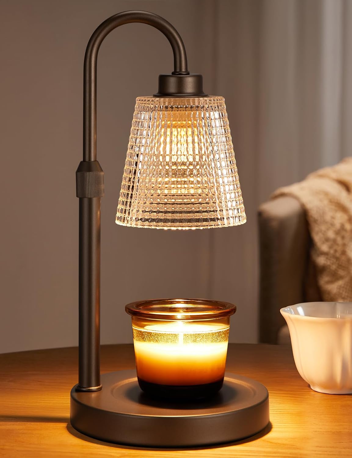 Candle Warmer Lamp with Timer Home Decor Birthday Gifts for Women | Dimmable Candle Warmer for Jar Candles. Height Adjustable Wax Melts Warmer.Room Decor House Warming Gifts New
