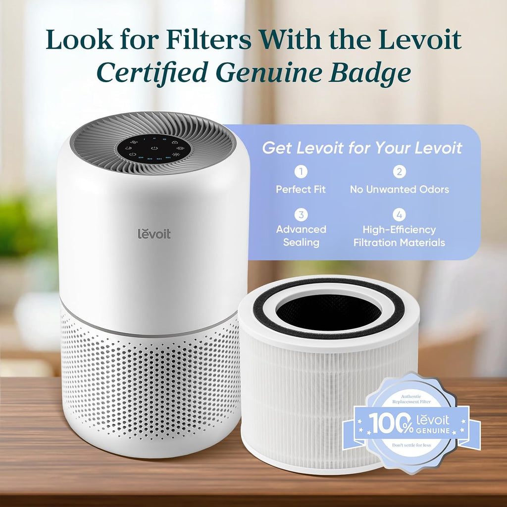 Levoit Air Purifier for Home Pets Hair Allergens in Bedroom Quiet Purifiers | Quiet HEPA Sleep Mode. Remove 99.97% Dust Pollen Smoke Pet Odor. AHAM VERIFIDE. Core300-P. Up to 1073 ft². White