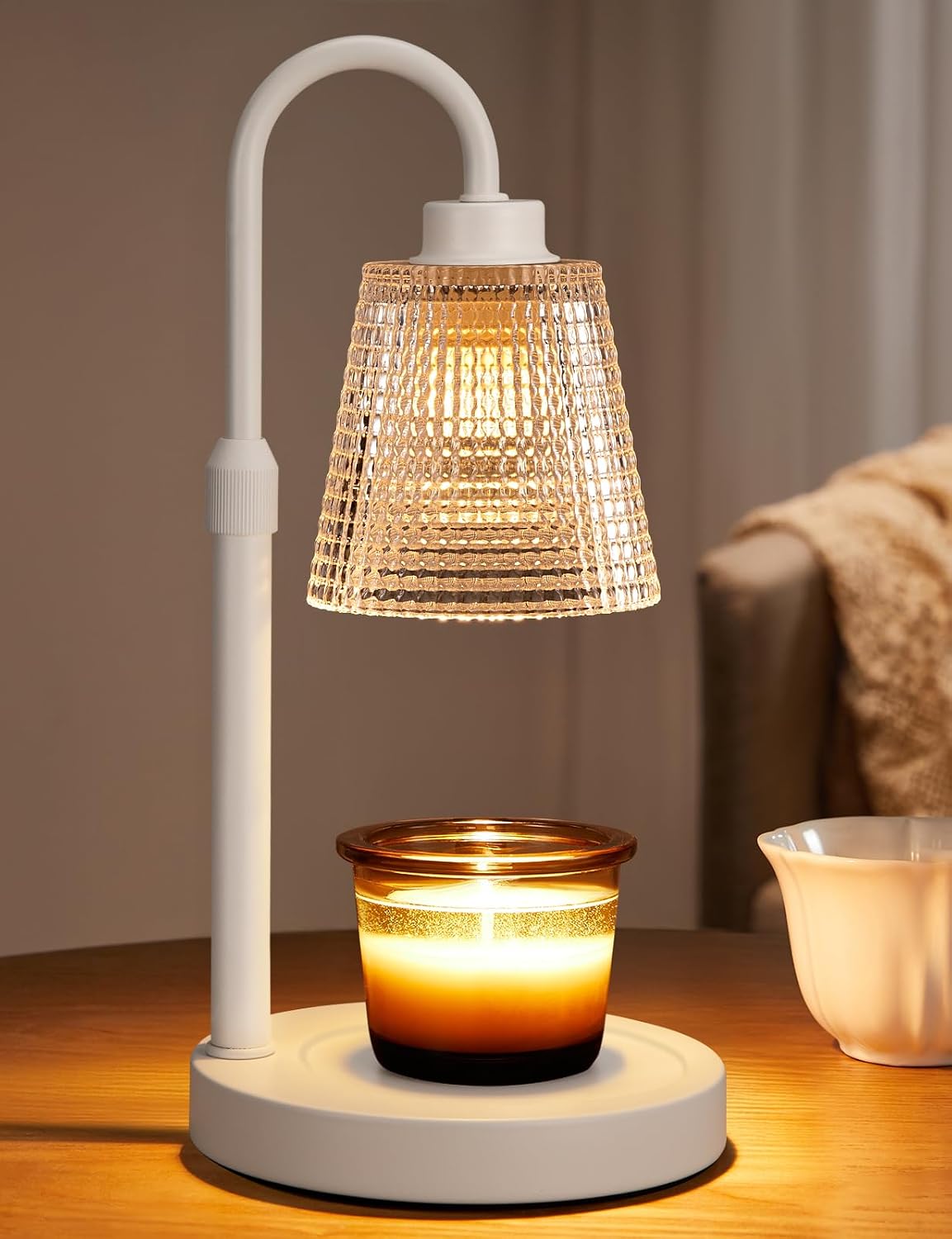 Candle Warmer Lamp with Timer Home Decor Birthday Gifts for Women | Dimmable Candle Warmer for Jar Candles. Height Adjustable Wax Melts Warmer.Room Decor House Warming Gifts New