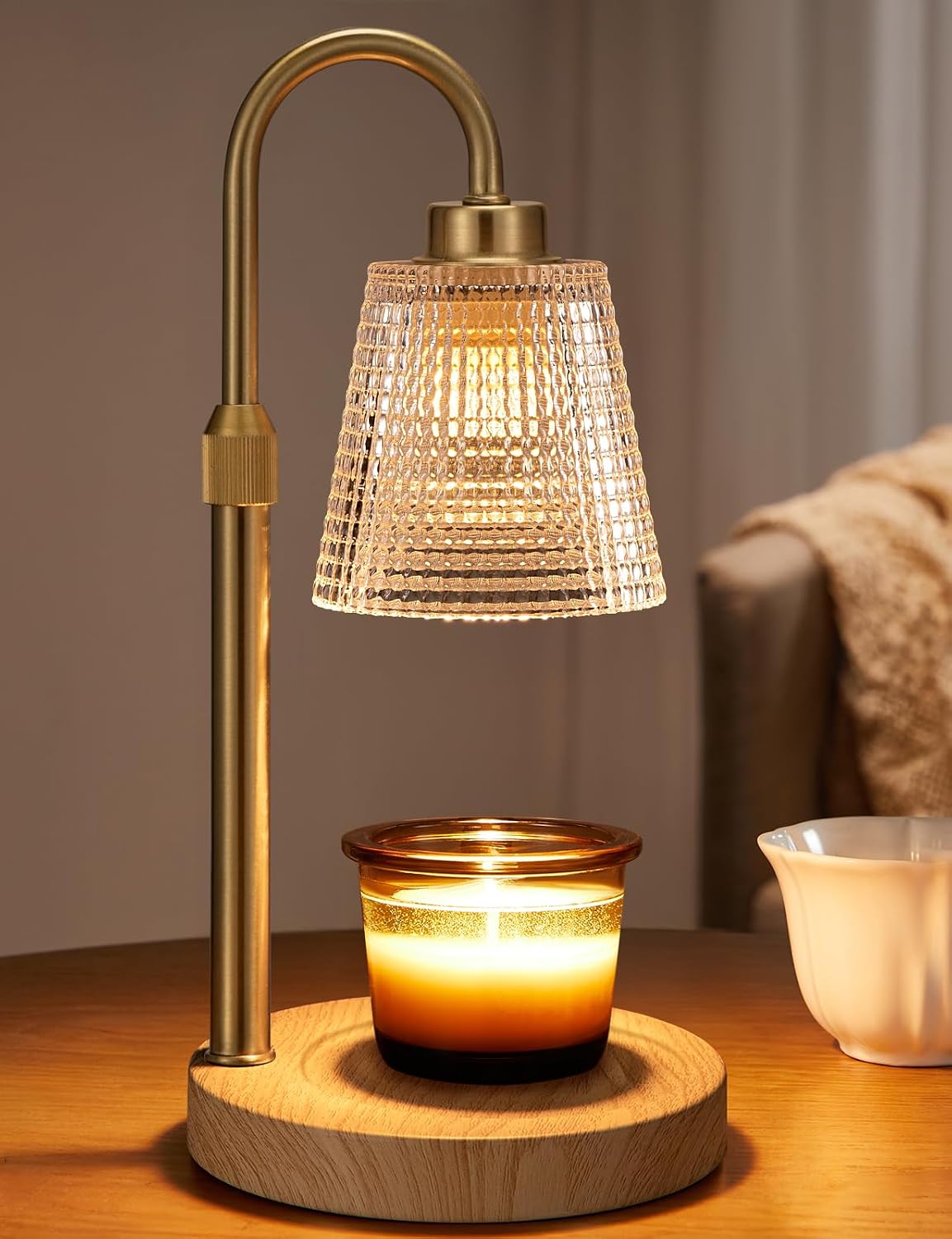Candle Warmer Lamp with Timer Home Decor Birthday Gifts for Women | Dimmable Candle Warmer for Jar Candles. Height Adjustable Wax Melts Warmer.Room Decor House Warming Gifts New