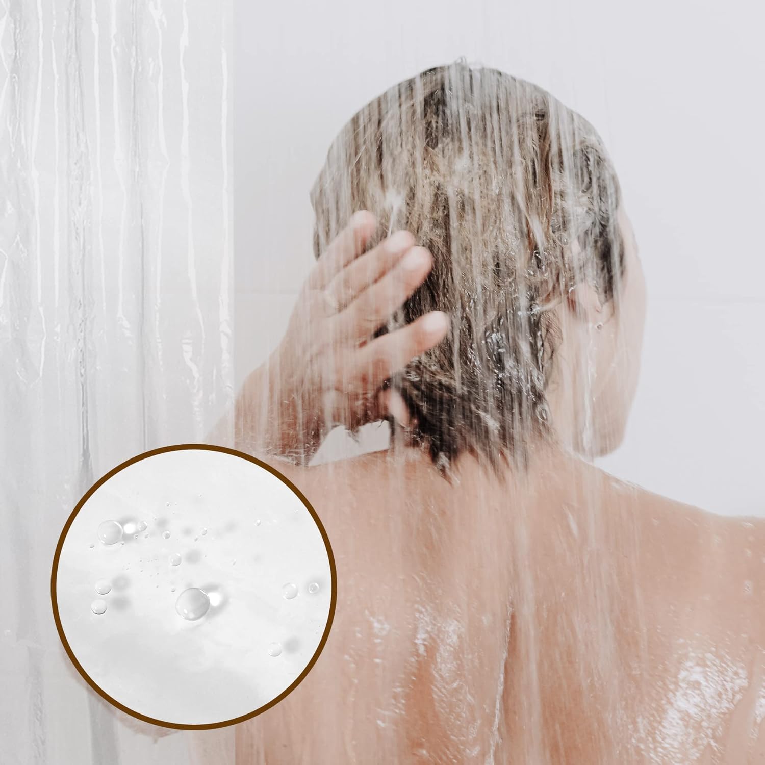Barossa Design Oeko-tex Certified Shower Curtain Liner Standard Size. Clear | Waterproof PEVA. Rustproof Grommets. 3 Bottom Magnets. Cute Lightweight Bathroom Curtain. Fits Standard Tub 72 Length
