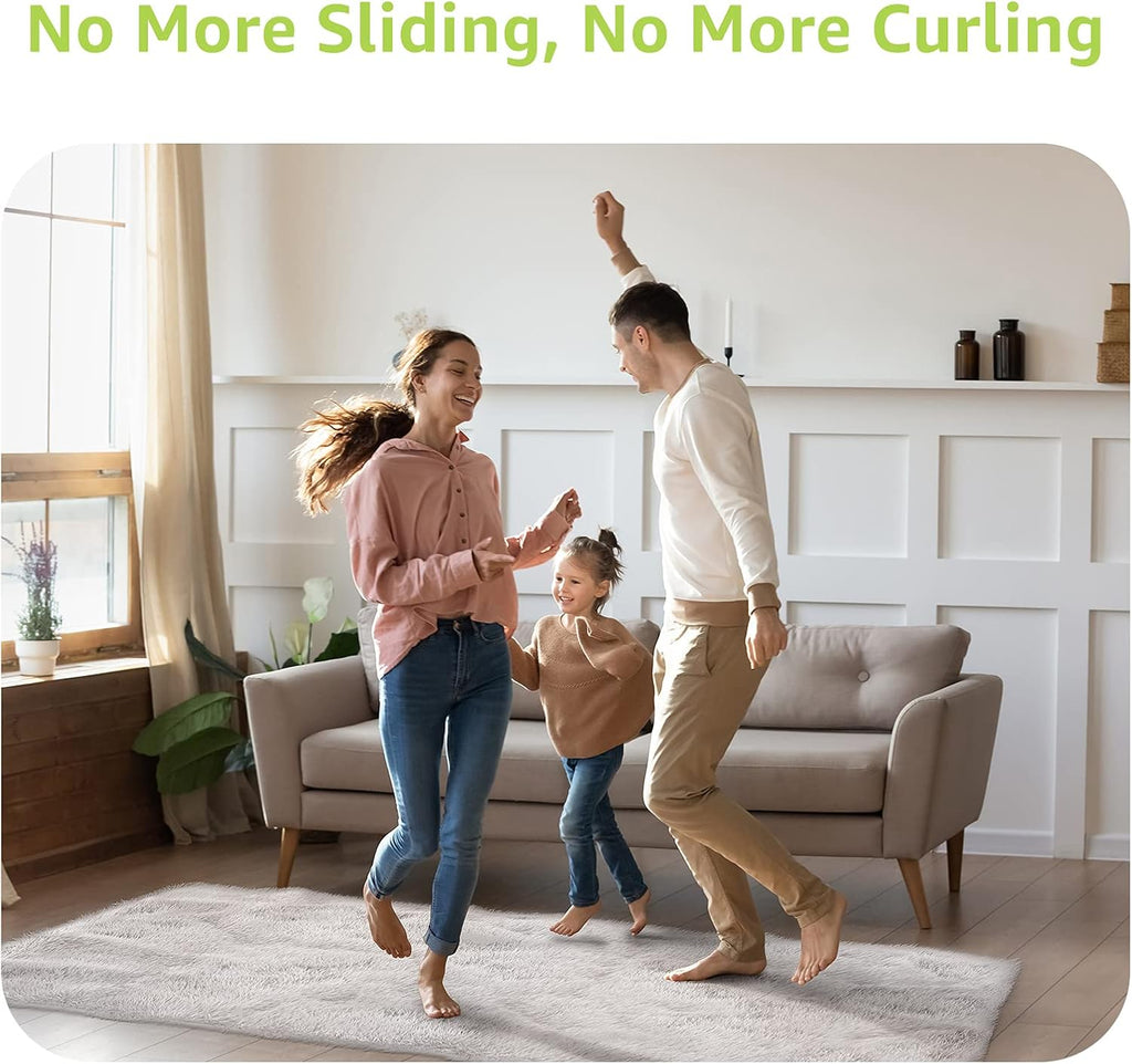 Rabenda Rug Tape Gripper for Hardwood Floors No Damage. 12 Pcs Carpet Tape | Double Sided Rug Stickers for Wood Floor. Non Slip Rug Pads for Area Rugs. Reusable. Keeps Corners Flat. Washable. Black