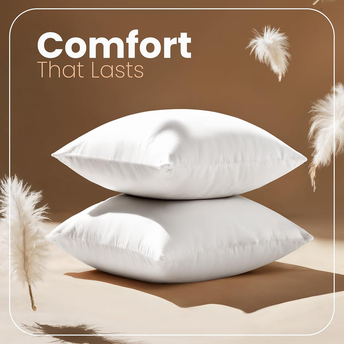 Utopia Bedding 18x18 Pillow Inserts. White Throw Pillows for Couch. 2 Pack | 100% Virgin Filling. Indoor Cushion Inserts for bed. sofa & couch. Extra Filled. Supportive & Fluffy Decorative Pillows