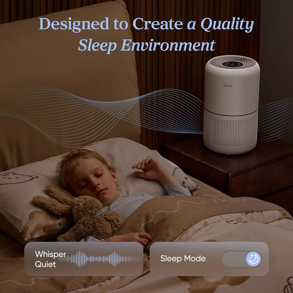 Levoit Air Purifier for Home Pets Hair Allergens in Bedroom Quiet Purifiers | Quiet HEPA Sleep Mode. Remove 99.97% Dust Pollen Smoke Pet Odor. AHAM VERIFIDE. Core300-P. Up to 1073 ft². White
