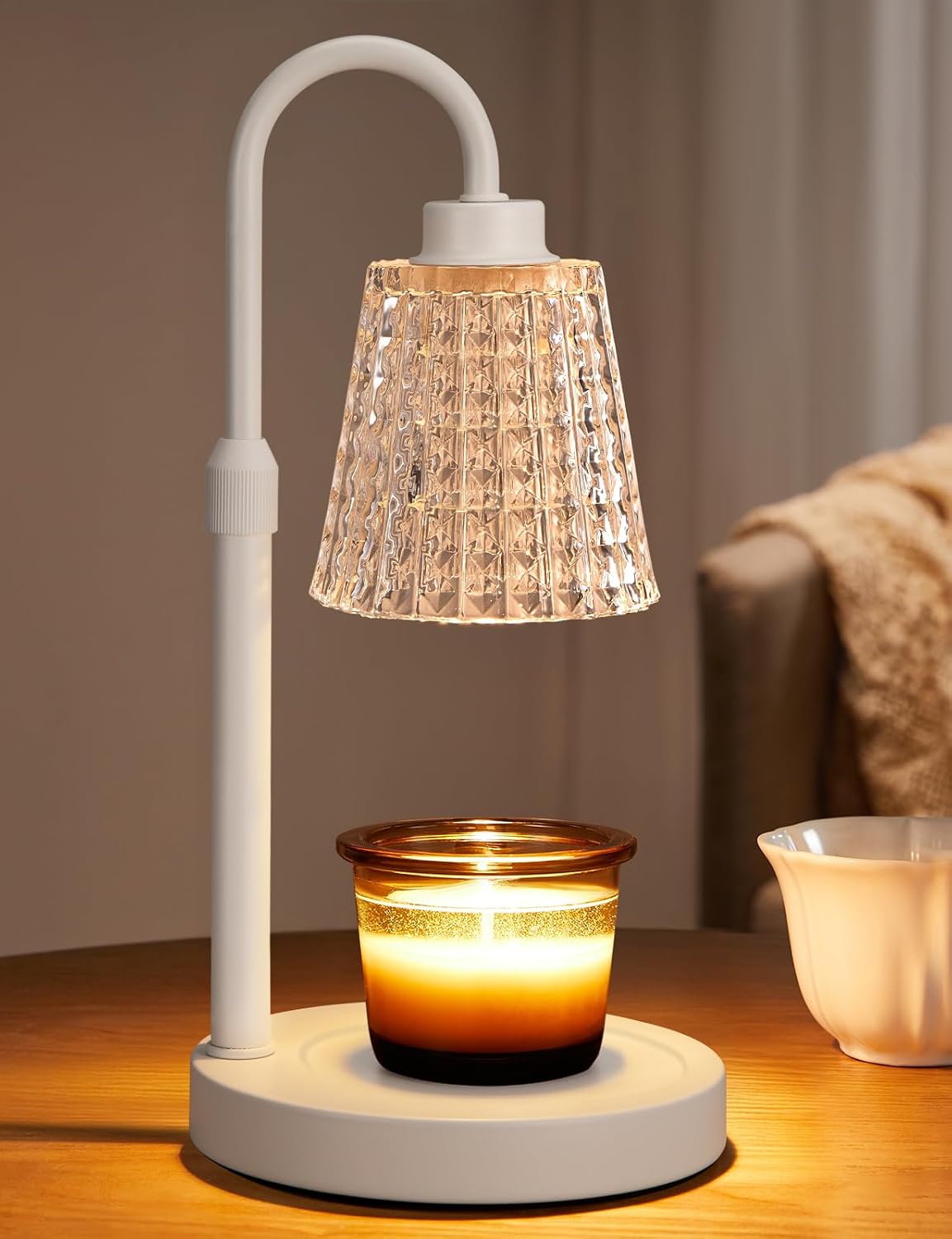 Candle Warmer Lamp with Timer Home Decor Birthday Gifts for Women | Dimmable Candle Warmer for Jar Candles. Height Adjustable Wax Melts Warmer.Room Decor House Warming Gifts New