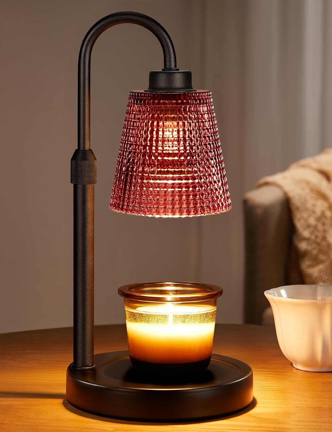 Candle Warmer Lamp with Timer Home Decor Birthday Gifts for Women | Dimmable Candle Warmer for Jar Candles. Height Adjustable Wax Melts Warmer.Room Decor House Warming Gifts New