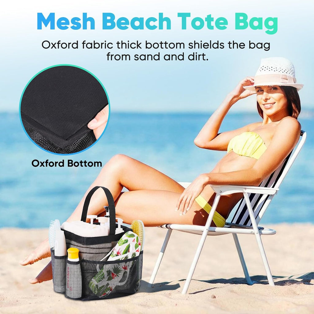 EUDELE Mesh Shower Caddy Portable for College Dorm Room Essentials. Shower Caddy Dorm with 9-Pocket Large Capacity for Beach. Swimming. Gym. Camping. Travel essentials