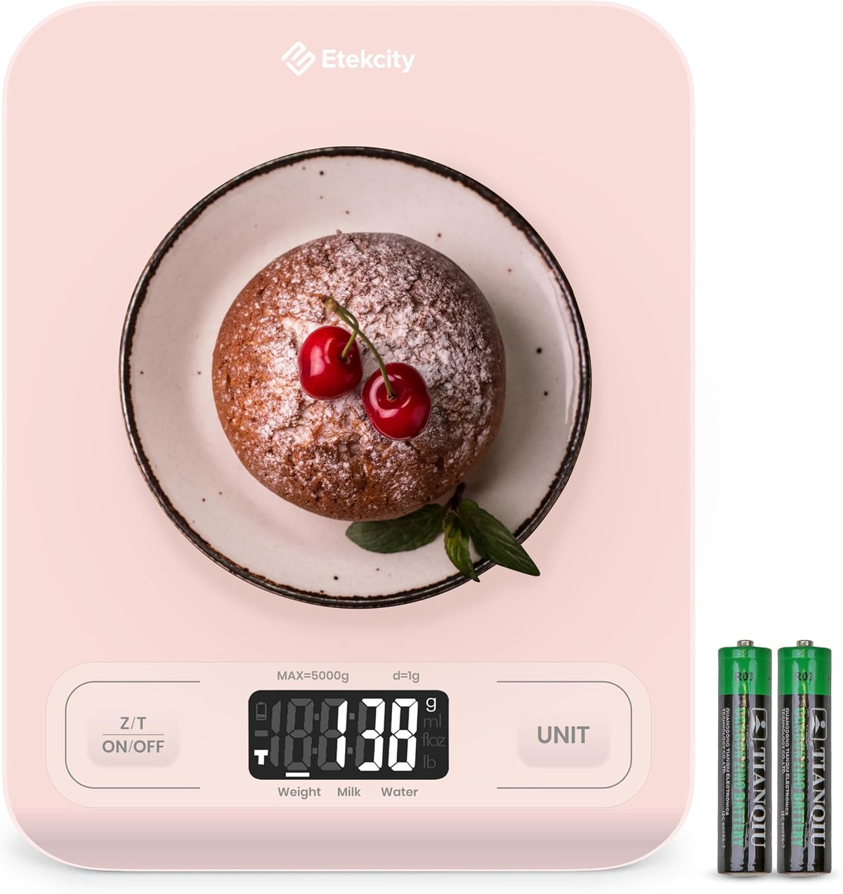 Etekcity Food Kitchen Scale. Digital Grams and Ounces. 11lb | Tare function. ideal for baking. weight loss. keto. meal prep. packages. liquids and jewelry. 304 Stainless Steel