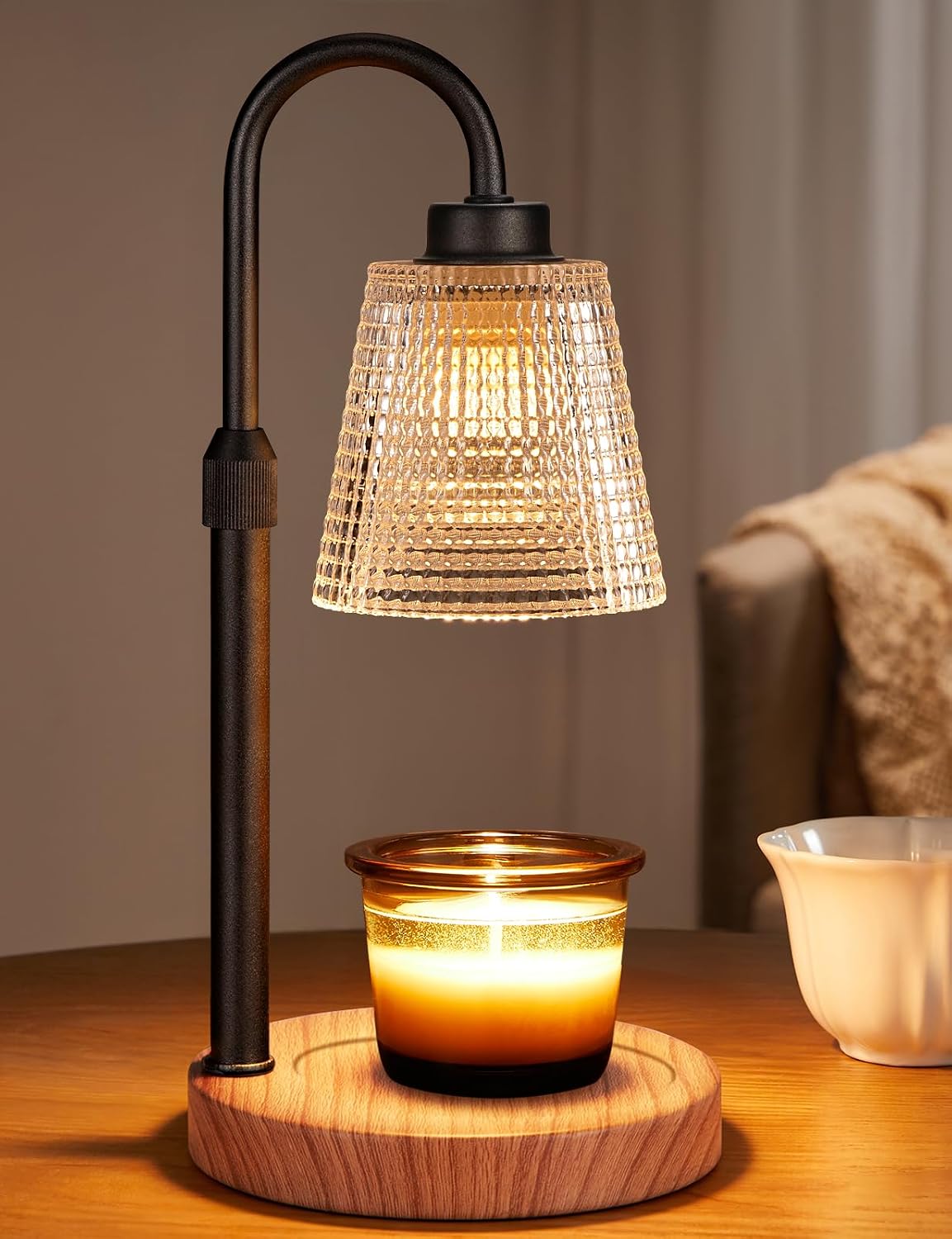 Candle Warmer Lamp with Timer Home Decor Birthday Gifts for Women | Dimmable Candle Warmer for Jar Candles. Height Adjustable Wax Melts Warmer.Room Decor House Warming Gifts New