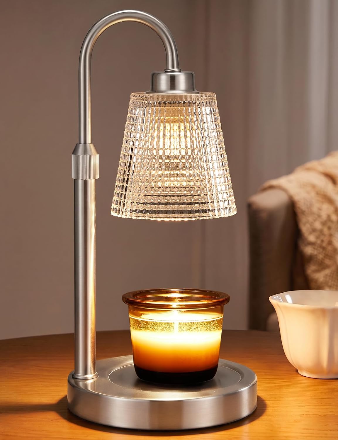 Candle Warmer Lamp with Timer Home Decor Birthday Gifts for Women | Dimmable Candle Warmer for Jar Candles. Height Adjustable Wax Melts Warmer.Room Decor House Warming Gifts New