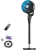 DREO Fan for Bedroom. 2026 Upgraded. 90ft Airflow. Quiet Fan. 90° Oscillating Standing Fan for Whole Room. DC Motor. 8+H Speeds. 3 Modes. 38-42'' Adjustable Height. 8H Timer. 105° Manual Vertical