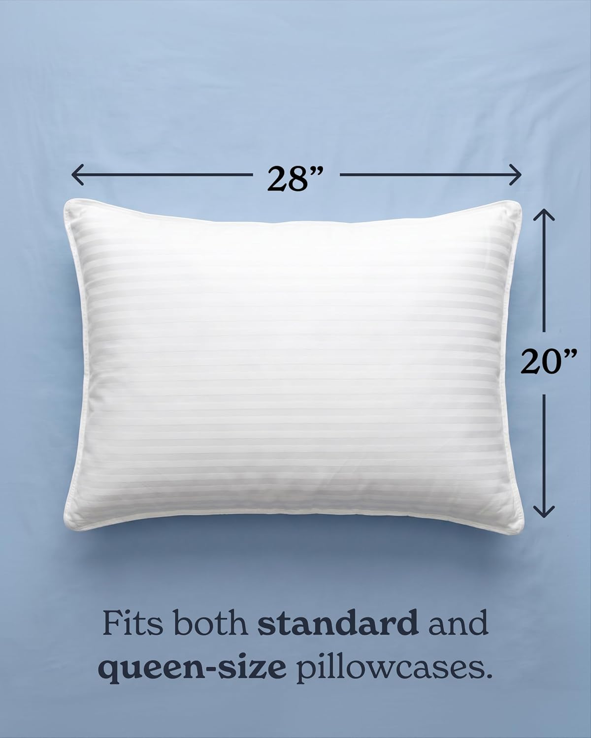 Beckham Hotel Collection Bed Pillows Standard/Queen Size Set of 2 | Original Soft Down Alternative Pillow for Sleeping. Soft Support for Back. Stomach or Side Sleepers