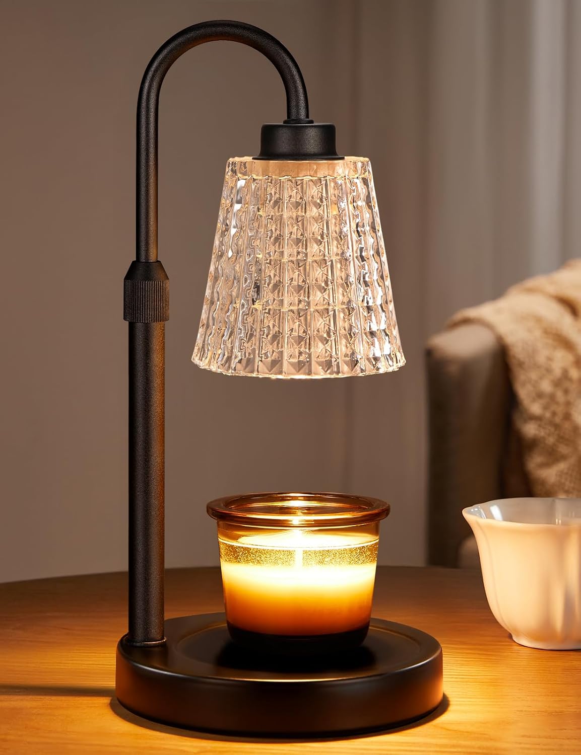 Candle Warmer Lamp with Timer Home Decor Birthday Gifts for Women | Dimmable Candle Warmer for Jar Candles. Height Adjustable Wax Melts Warmer.Room Decor House Warming Gifts New