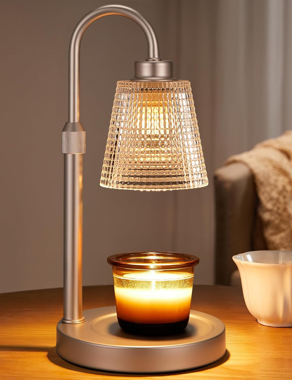 Candle Warmer Lamp with Timer Home Decor Birthday Gifts for Women | Dimmable Candle Warmer for Jar Candles. Height Adjustable Wax Melts Warmer.Room Decor House Warming Gifts New