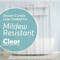 BigFoot Clear Shower Curtain - 72x72 Odorless Plastic with Magnets. Washable Long Bathroom Curtain - Premium PEVA Waterproof Bath Curtain. Rust-Proof Bathroom Essentials