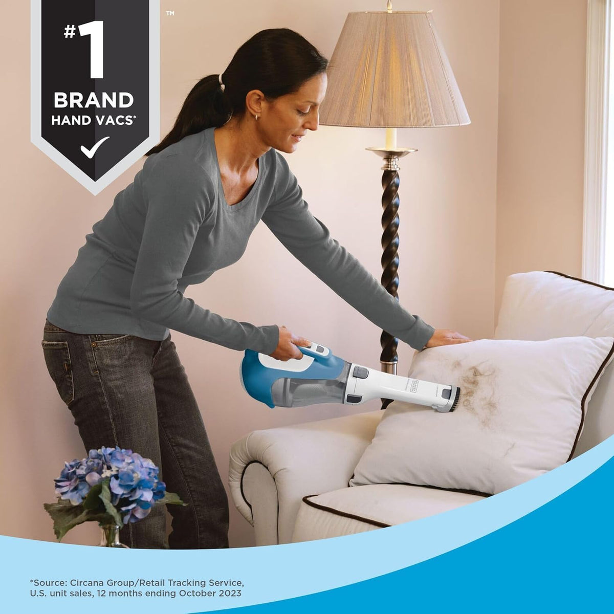 Amazon.com - Black+Decker. Dustbuster AdvancedClean Handheld Vacuum Cordless. Compact Home and Car Vacuum with Crevice Tool. Rotating Nozzle and Charging Station - Household Handheld Vacuums
