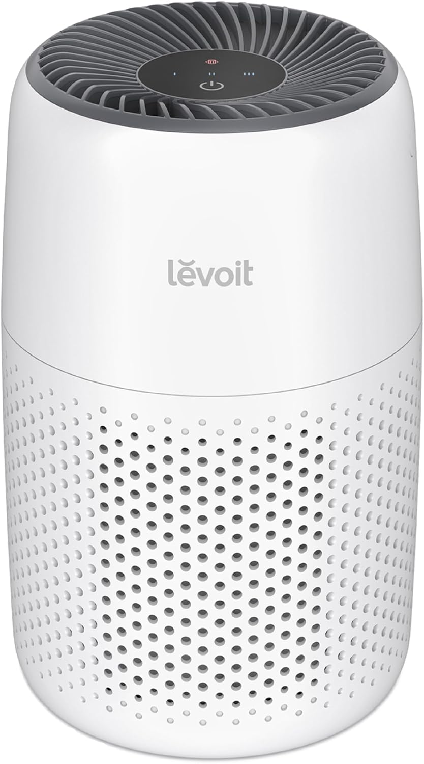 Levoit Air Purifiers for Bedroom Home Pets Dorm Room. Small Air Purifiers | Filter Cleaner with Fragrance Sponge. Filters Smoke. Allergens. Pet Dander. Odor. Dust. Office. Desktop. Core Mini-P. White
