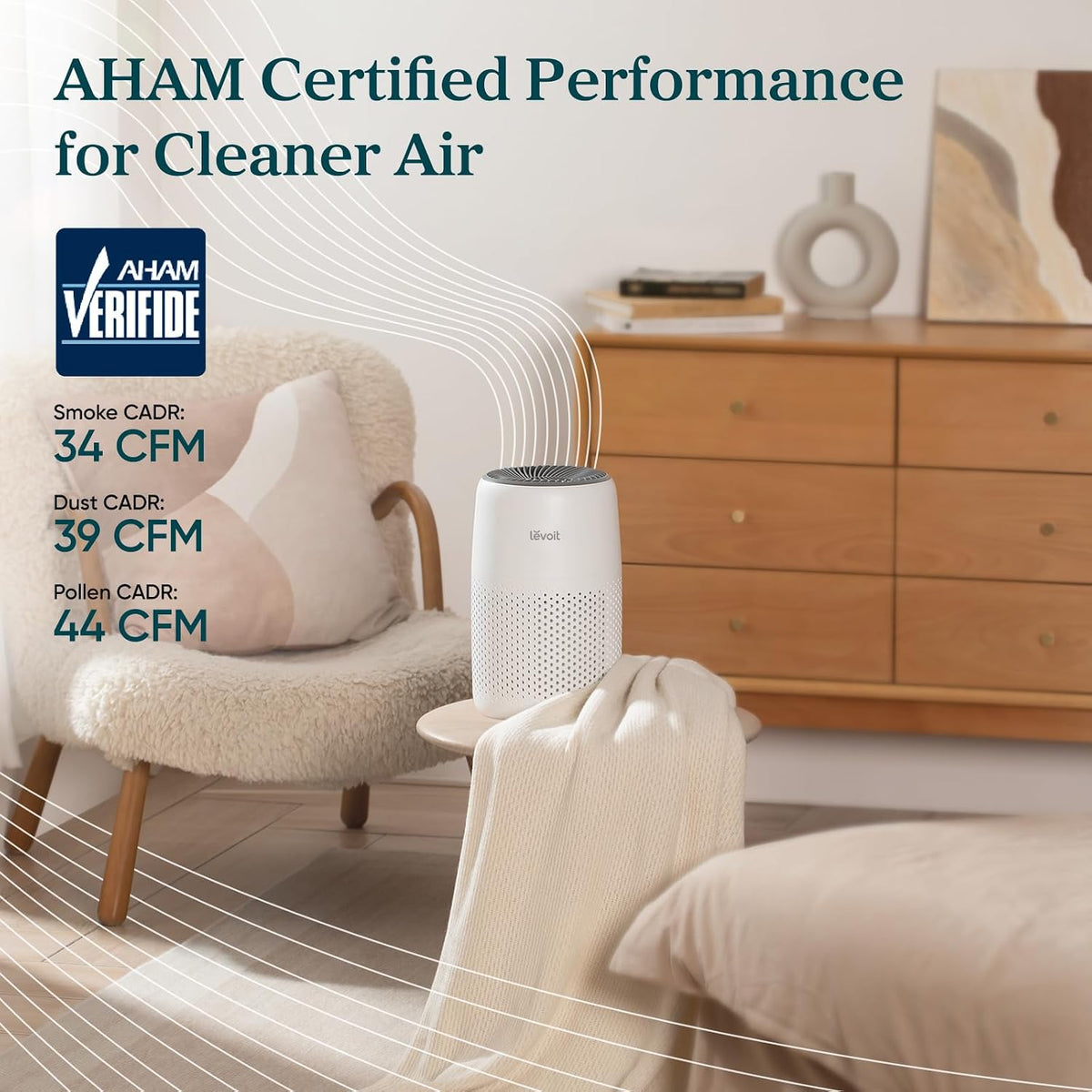 Levoit Air Purifiers for Bedroom Home Pets Dorm Room. Small Air Purifiers | Filter Cleaner with Fragrance Sponge. Filters Smoke. Allergens. Pet Dander. Odor. Dust. Office. Desktop. Core Mini-P. White