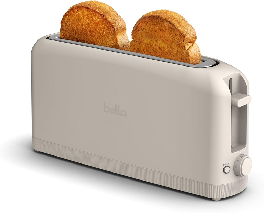 bella Fits-Anywhere™ 2-Slice Slim Toaster. Long Slot & Extra Wide. Oatmilk