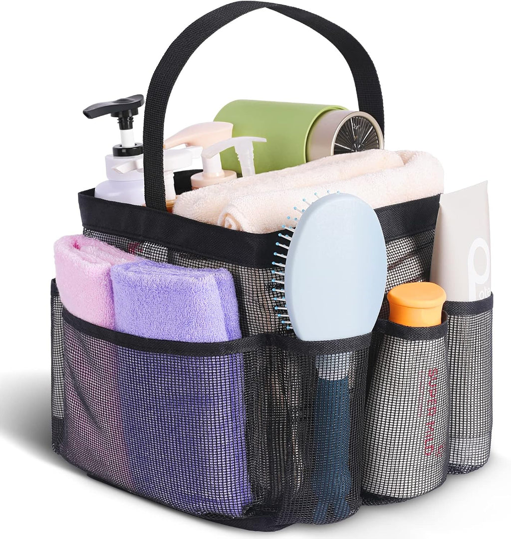 EUDELE Mesh Shower Caddy Portable for College Dorm Room Essentials. Shower Caddy Dorm with 9-Pocket Large Capacity for Beach. Swimming. Gym. Camping. Travel essentials