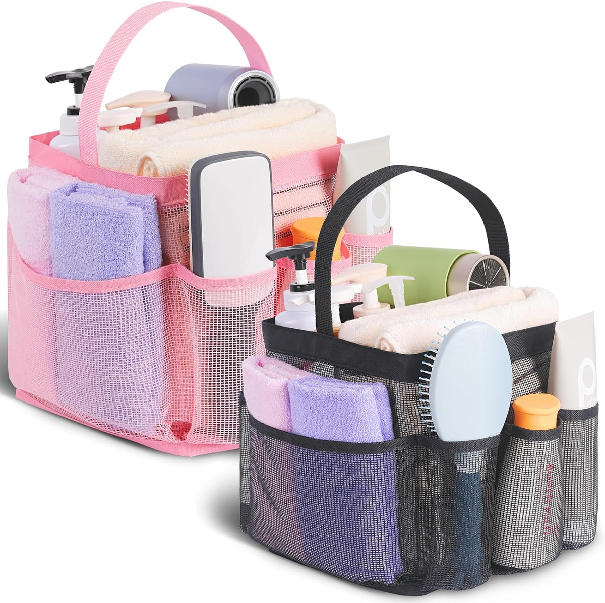 EUDELE Mesh Shower Caddy Portable for College Dorm Room Essentials. Shower Caddy Dorm with 9-Pocket Large Capacity for Beach. Swimming. Gym. Camping. Travel essentials