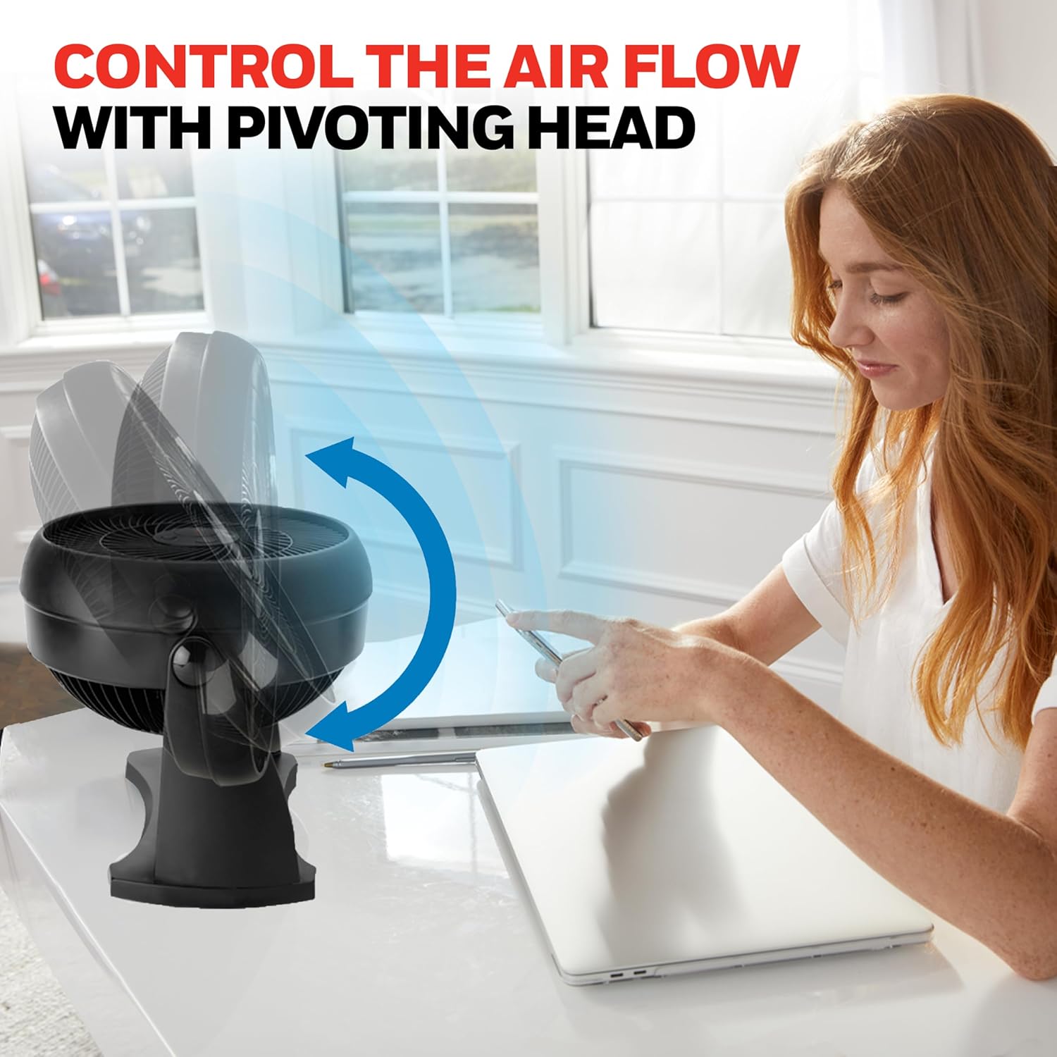 Amazon.com - Honeywell TurboForce Air Circulator. Small Tabletop Fan. Quiet Personal Fan for Home or Office. 3 Speeds. 90 Degree Pivoting Head. Black. HT900 - Electric Household Fans
