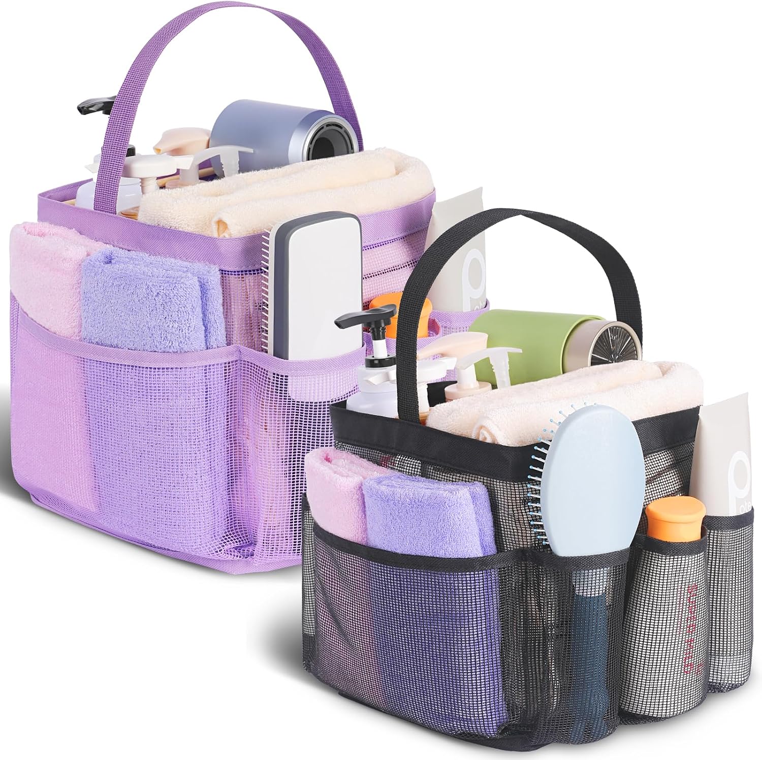 EUDELE Mesh Shower Caddy Portable for College Dorm Room Essentials. Shower Caddy Dorm with 9-Pocket Large Capacity for Beach. Swimming. Gym. Camping. Travel essentials