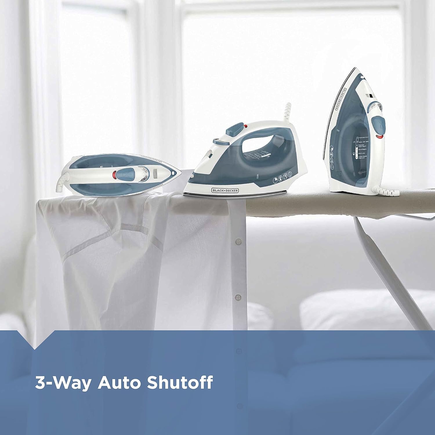 BLACK+DECKER Easy Steam IR40V Compact Iron & IR1350S Professional Steam Iron Bundle