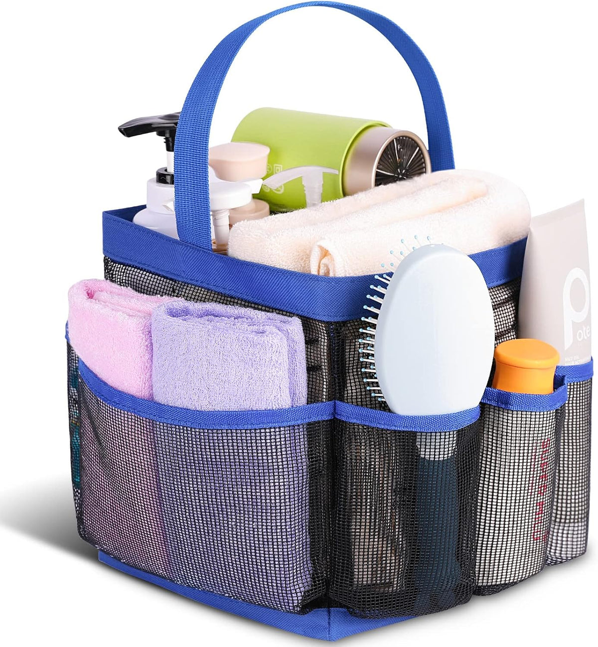 EUDELE Mesh Shower Caddy Portable for College Dorm Room Essentials. Shower Caddy Dorm with 9-Pocket Large Capacity for Beach. Swimming. Gym. Camping. Travel essentials