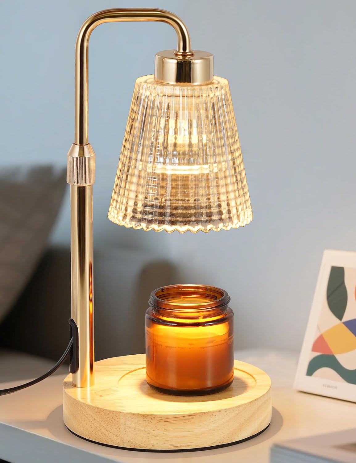 GODONLIF Candle Warmer Lamp with Timer. Birthday Gifts for Women Home Decor | 24h Cycle Timer Dimmable Wax Melt Warmer with 2 Bulbs. Fall Decor for Home Living Room Halloween Decorations Gifts for Mom