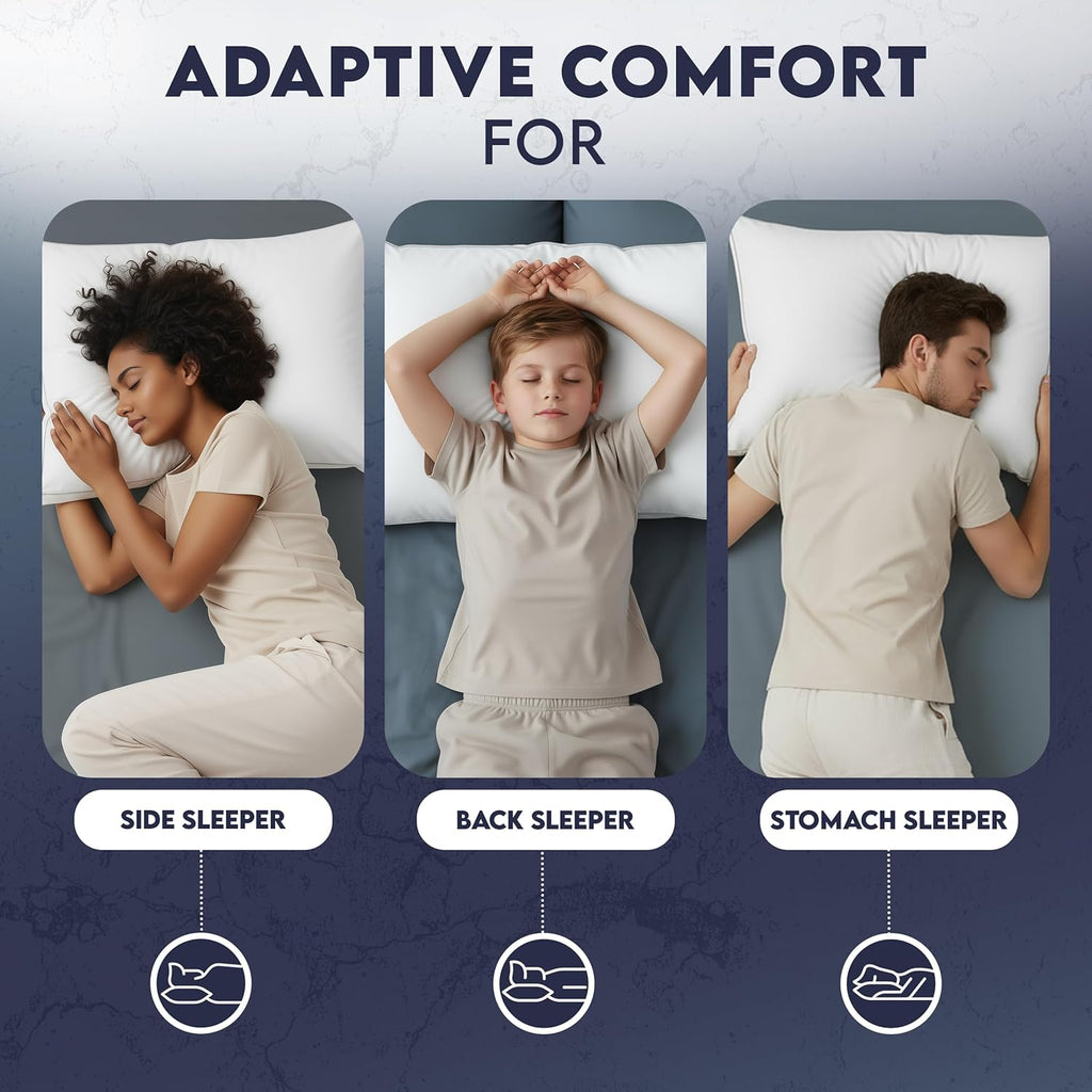 Utopia Bedding Gusset Bed Pillow. Hotel Pillows Queen Size Set of 2. White | Cotton Blended Down alternative pillows for sleeping. soft fluffy cooling comfort for Back. side & stomach sleepers. 2 pack