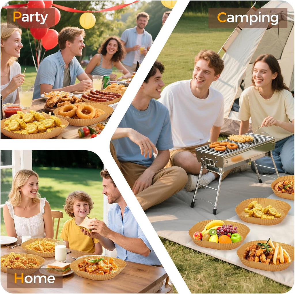 125Pcs 8 Inch Square Air Fryer Liners Disposable for 5-8QT. Parchment Paper | Non-Stick. Unbleached Food Grade. Waterproof Oilproof Baking Airfryer Sheets Papers for Oven. Microwave. Baking. Roasting