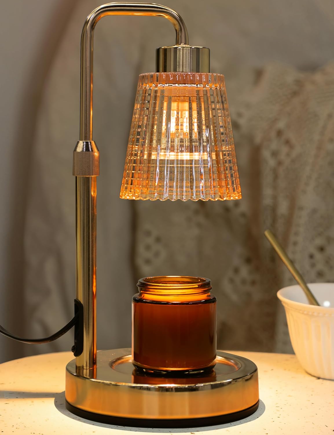 GODONLIF Candle Warmer Lamp with Timer. Birthday Gifts for Women Home Decor | 24h Cycle Timer Dimmable Wax Melt Warmer with 2 Bulbs. Fall Decor for Home Living Room Halloween Decorations Gifts for Mom