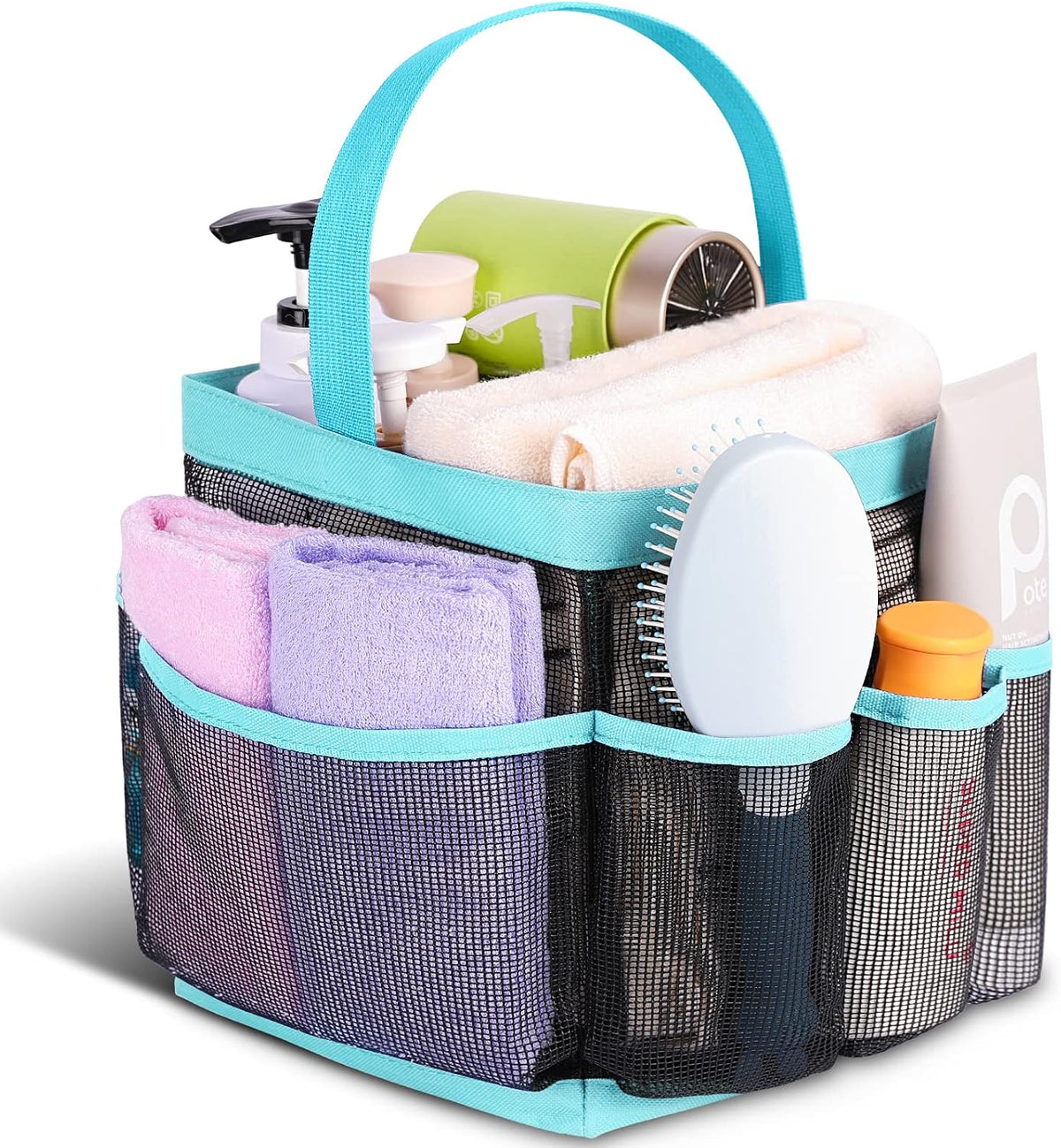 EUDELE Mesh Shower Caddy Portable for College Dorm Room Essentials. Shower Caddy Dorm with 9-Pocket Large Capacity for Beach. Swimming. Gym. Camping. Travel essentials