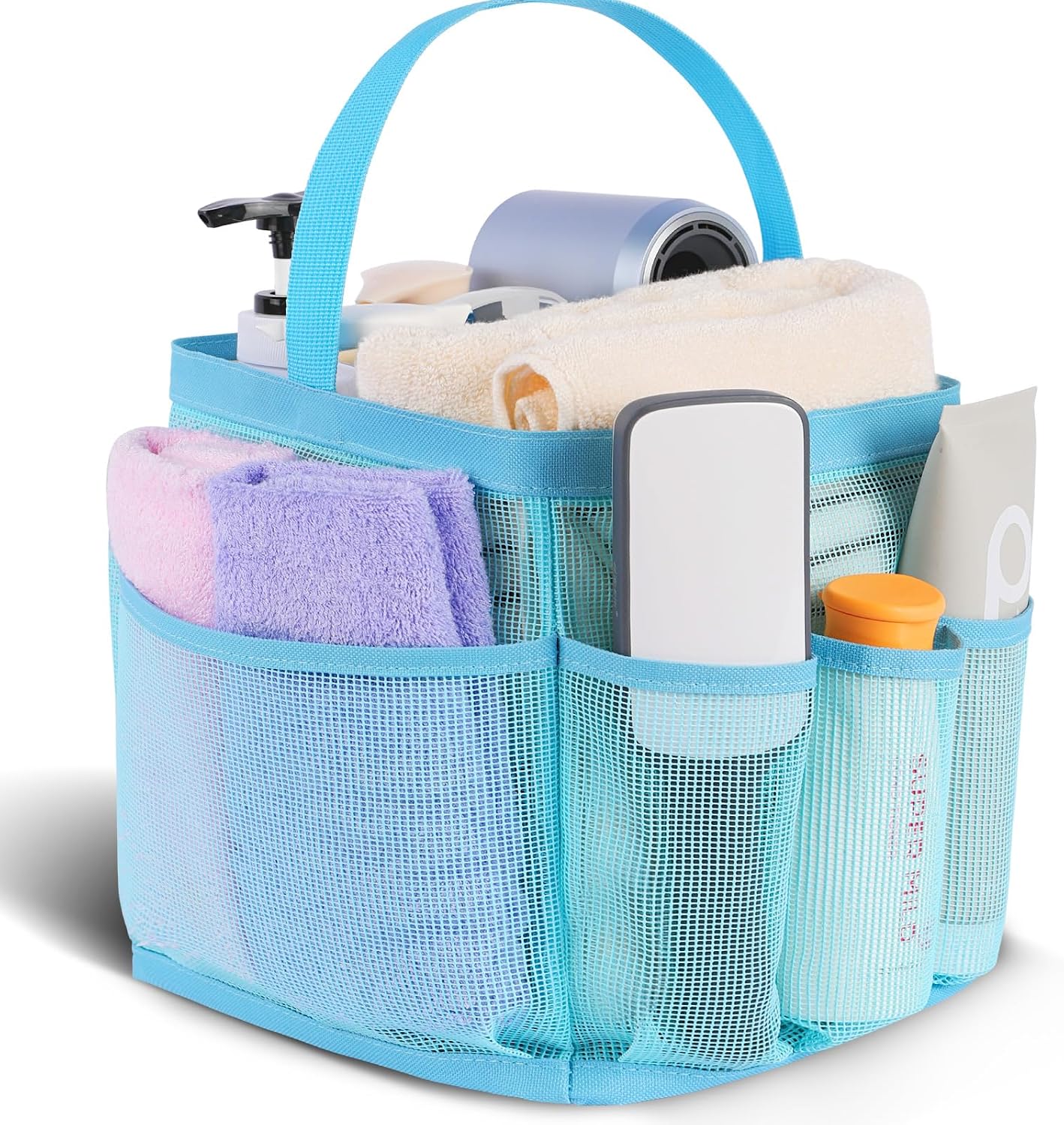 EUDELE Mesh Shower Caddy Portable for College Dorm Room Essentials. Shower Caddy Dorm with 9-Pocket Large Capacity for Beach. Swimming. Gym. Camping. Travel essentials